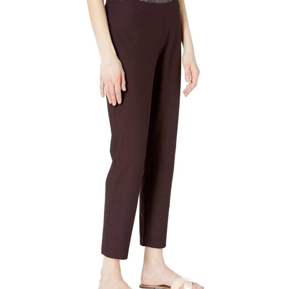 168.00 NWT EILEEN FISHER XXS Washable Stretch Crepe Slim Ankle Pant w/Yoke